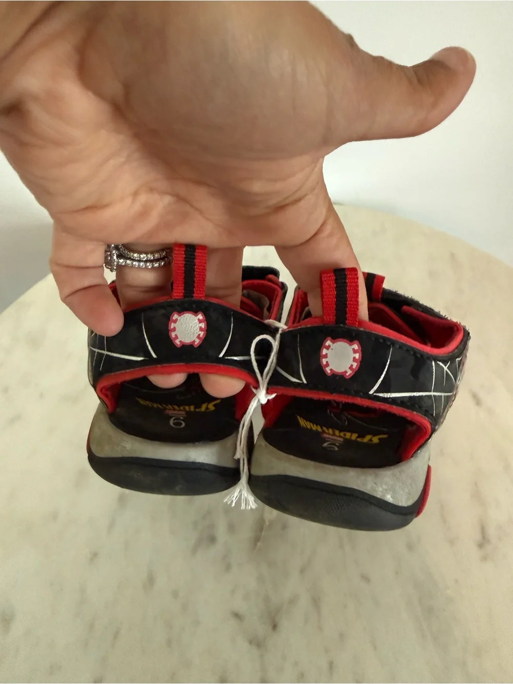Marvel Spider-Man Boys closed toed Summer Sandals Water Shoe US 9 Red Black